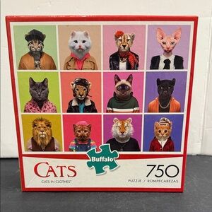 Buffalo Games Cats In Clothes 750-piece jigsaw puzzle SALE🔴3/$25🔴